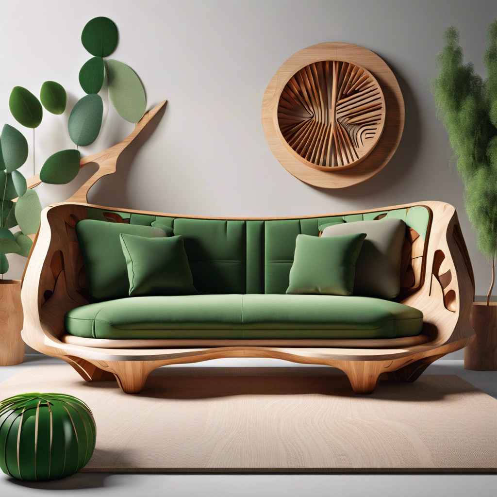 nature inspired with wooden elements