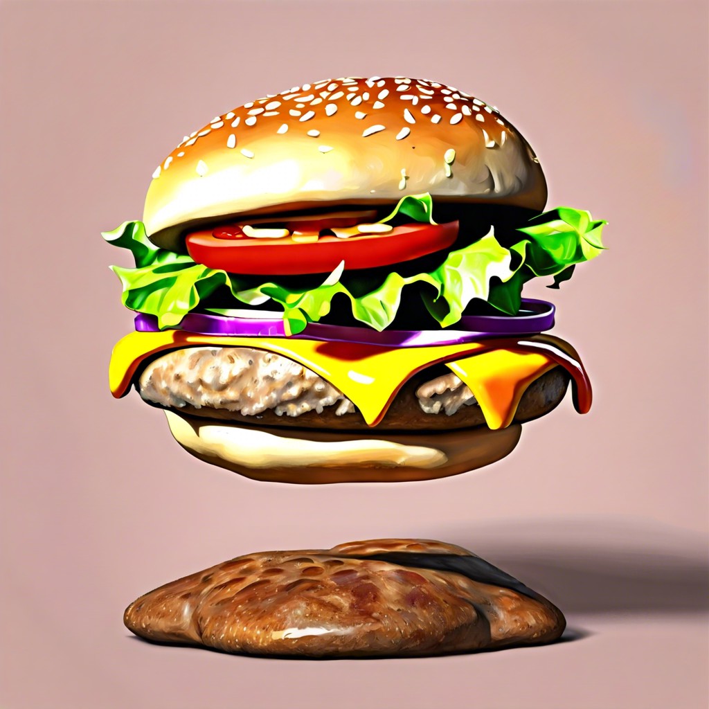 painted cheeseburger