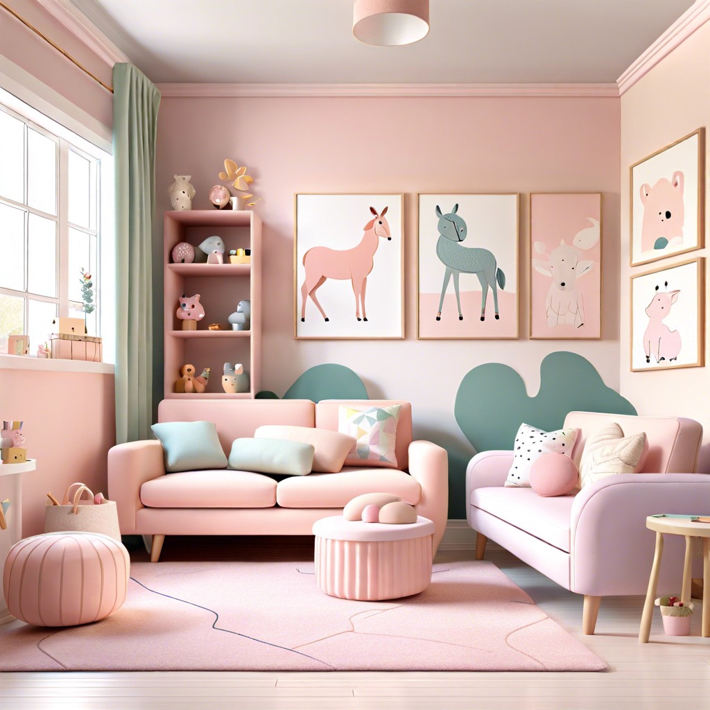 pastel playroom furniture