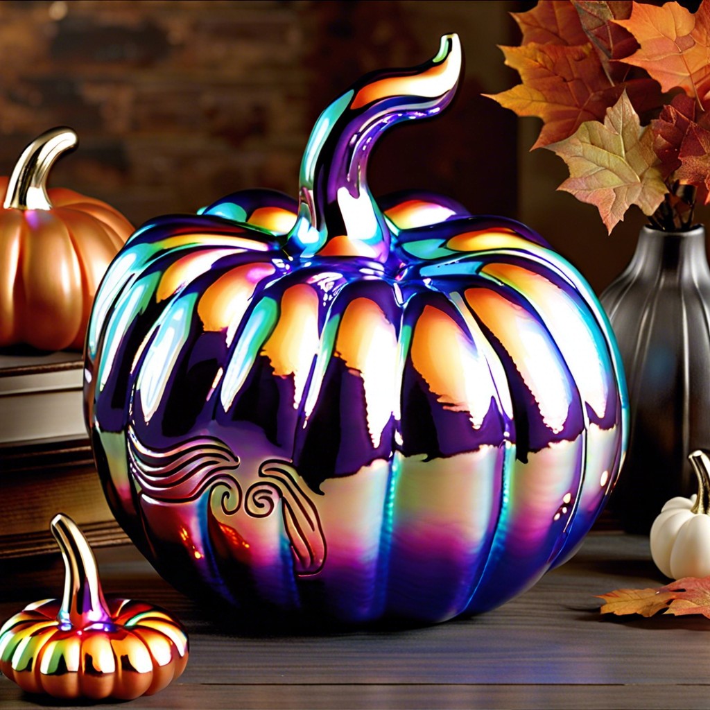 pearlized iridescent pumpkin