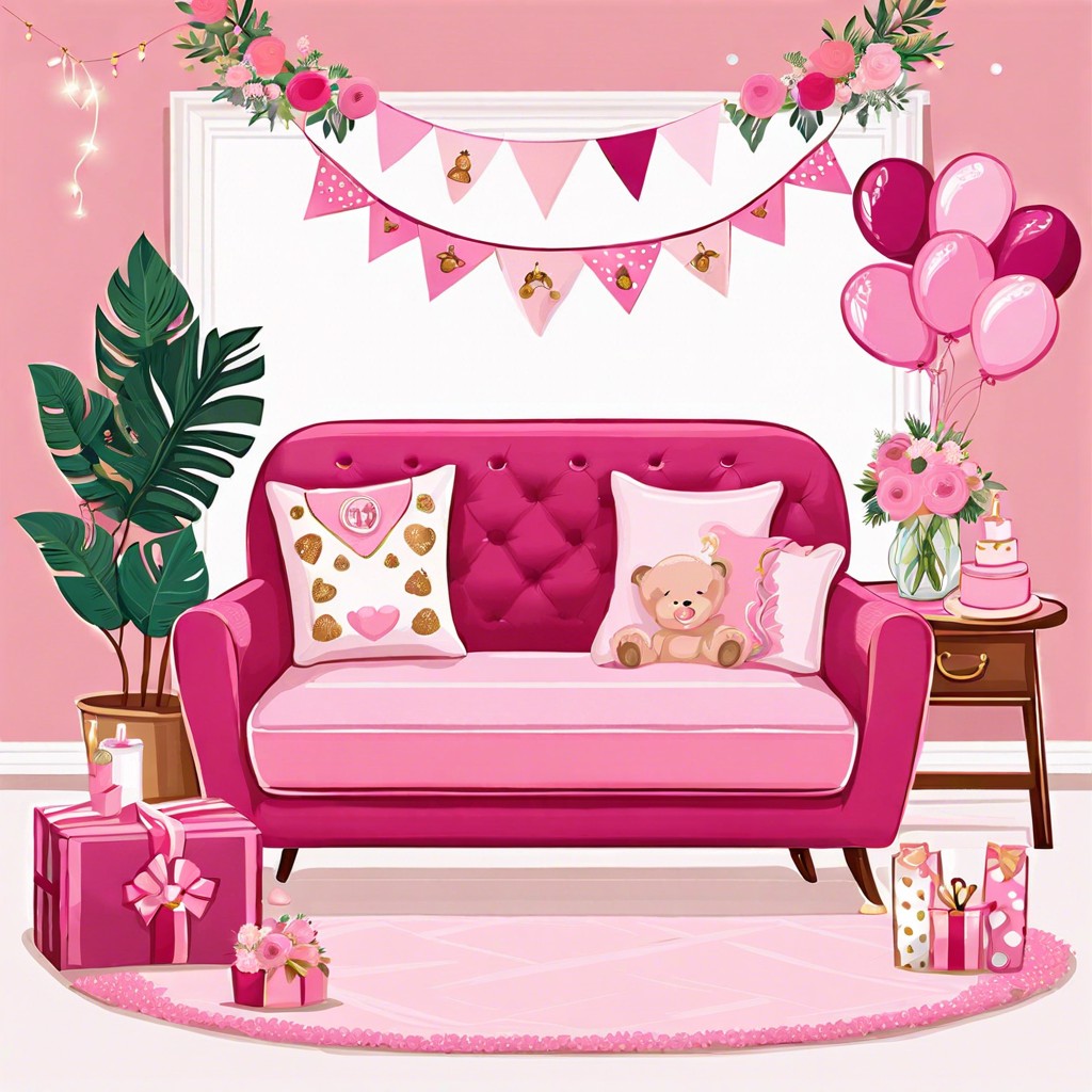 pink themed baby shower
