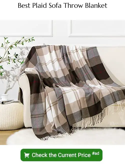 plaid sofa throw blanket