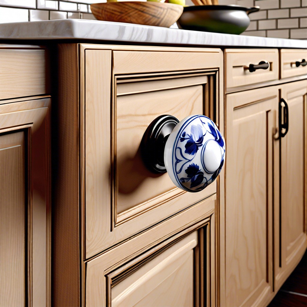 porcelain cabinet knobs