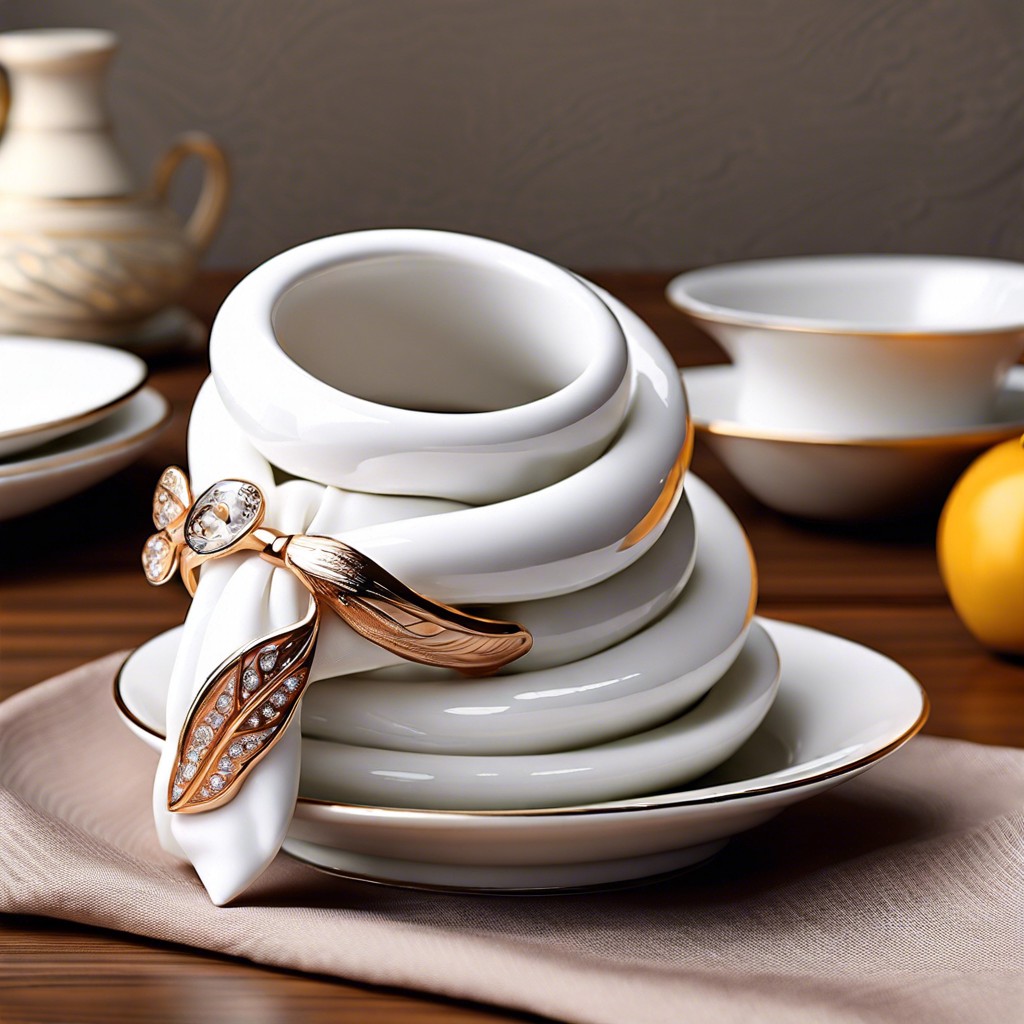 porcelain napkin rings