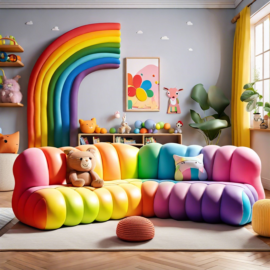 rainbow foam sofa