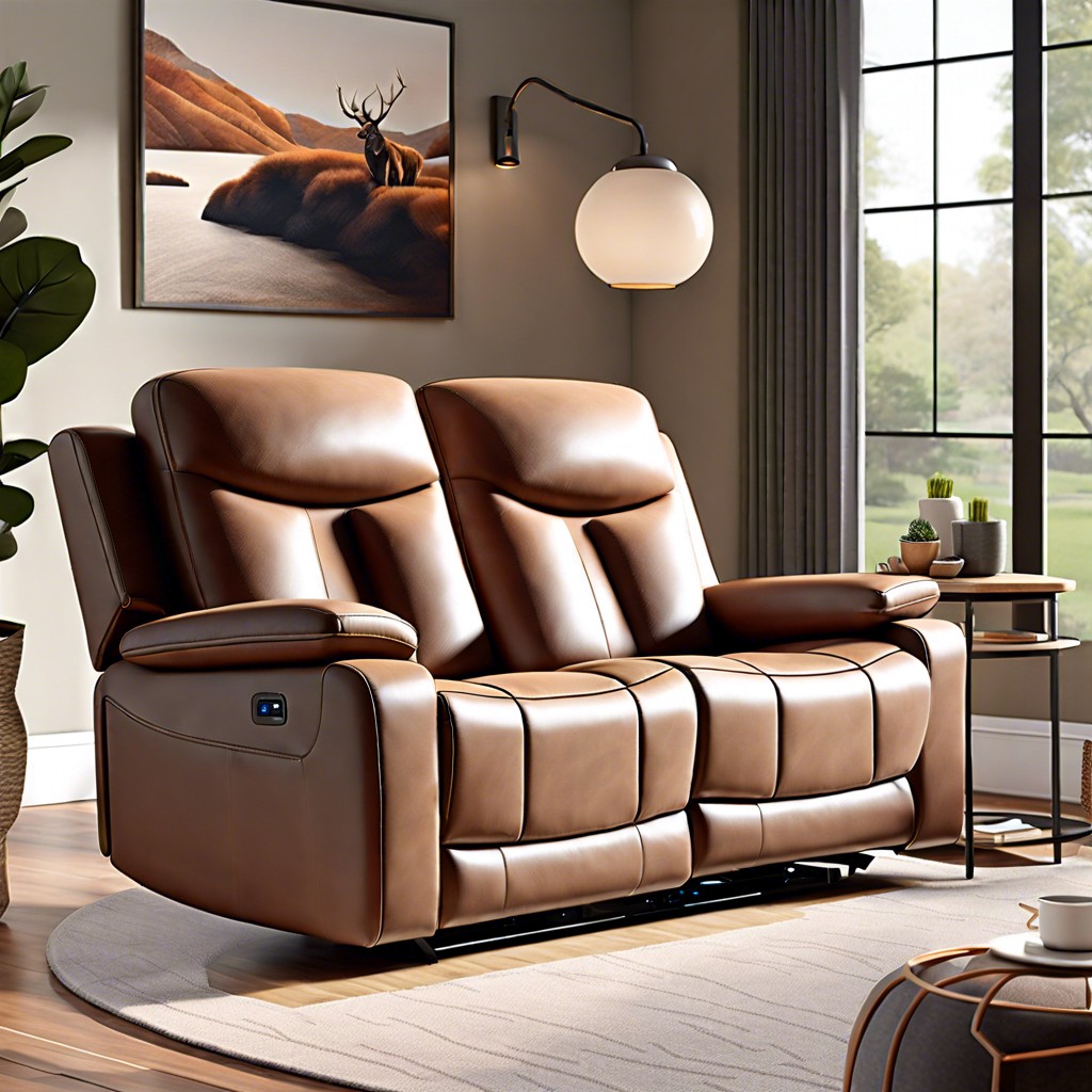 reclining love seat with usb ports