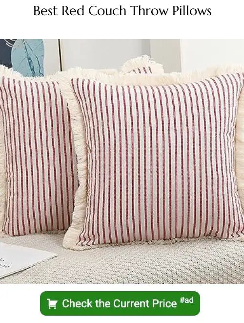 red couch throw pillows