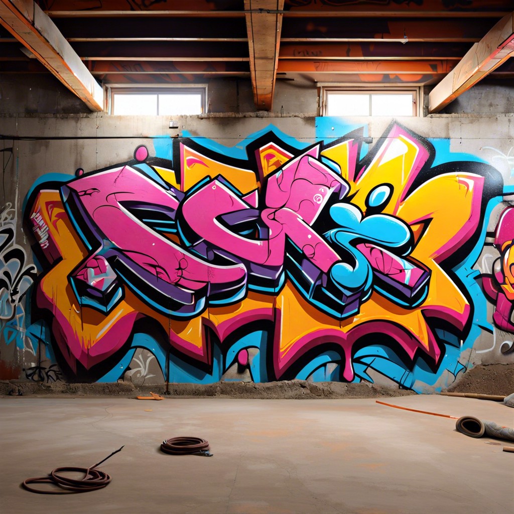 retro graffiti art