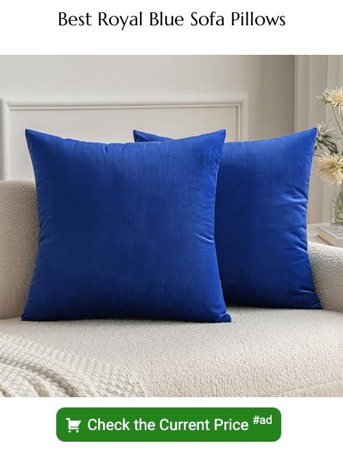 royal blue sofa pillows