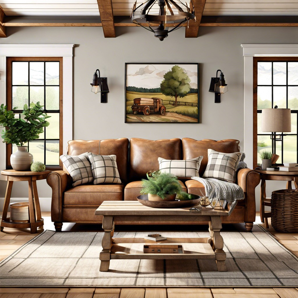 rustic farmhouse l shaped couch