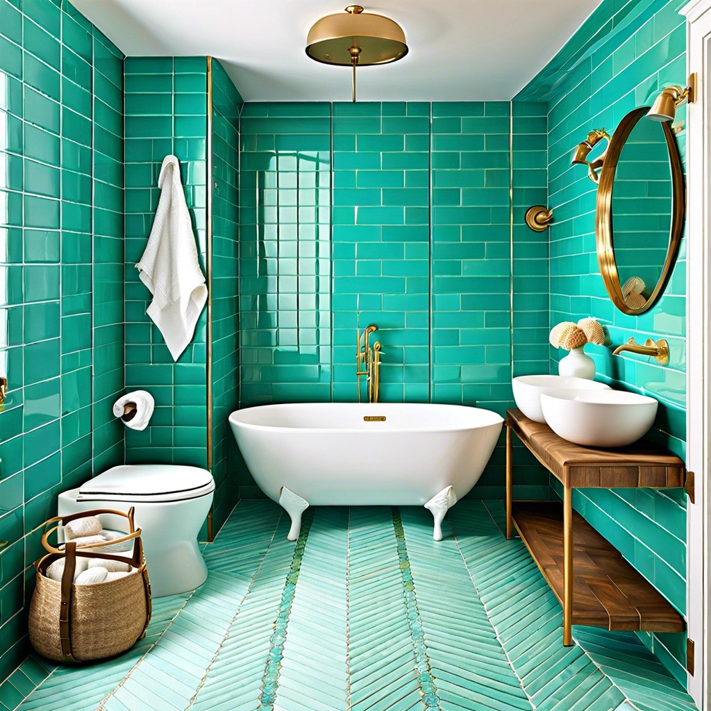 sea inspired aqua tiles