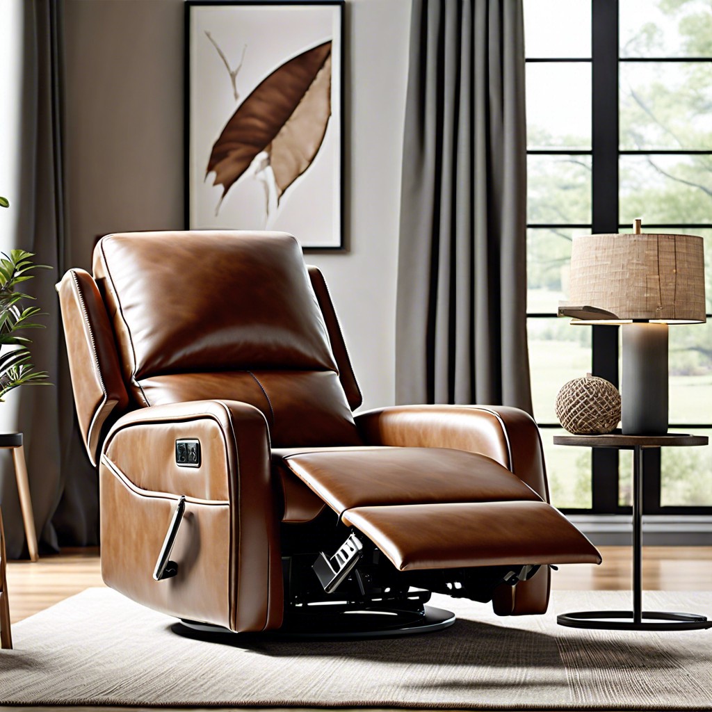 sleek leather recliner sofa
