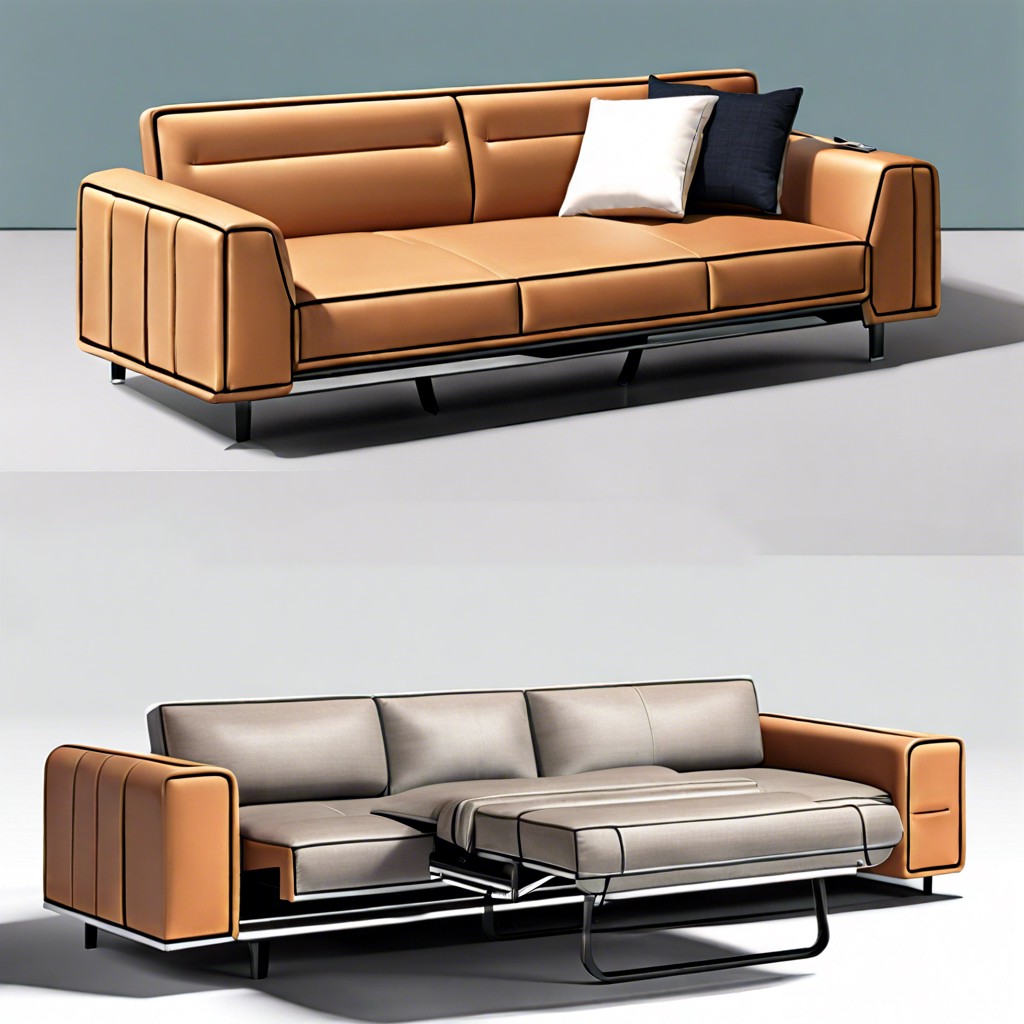 sofa with fold out work station