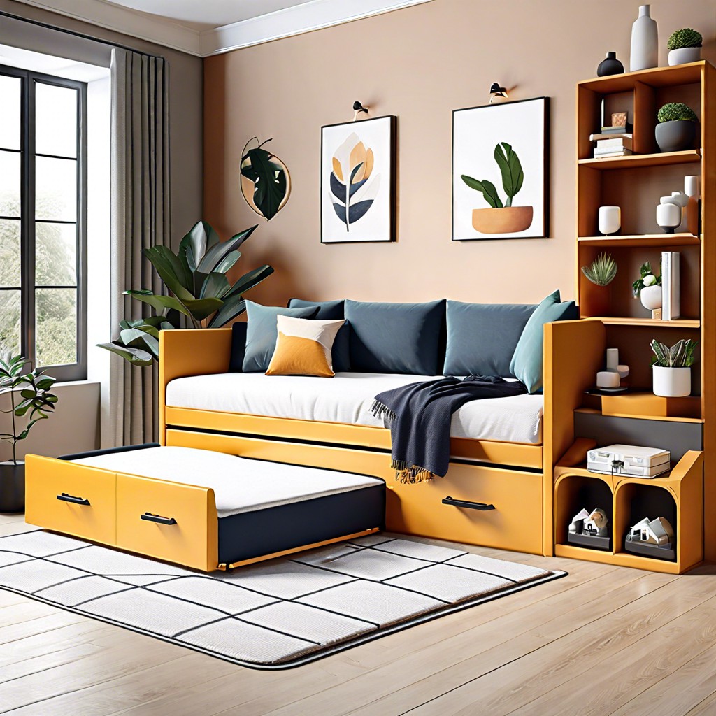 space saving storage daybed couch