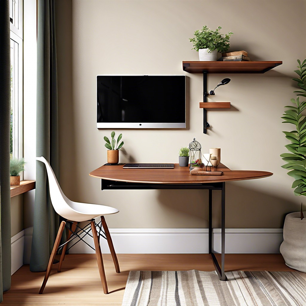 space saving wall mounted drop leaf table