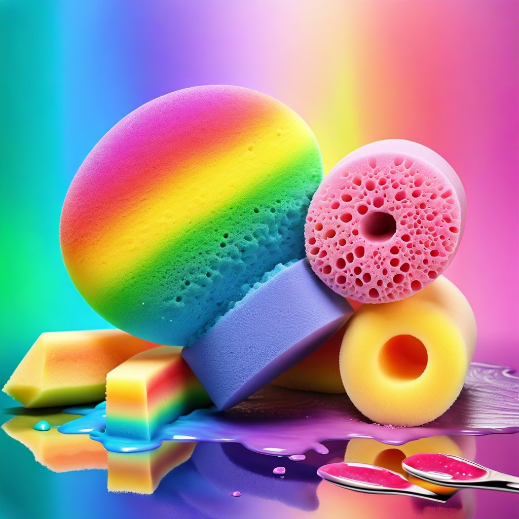 sponged rainbow