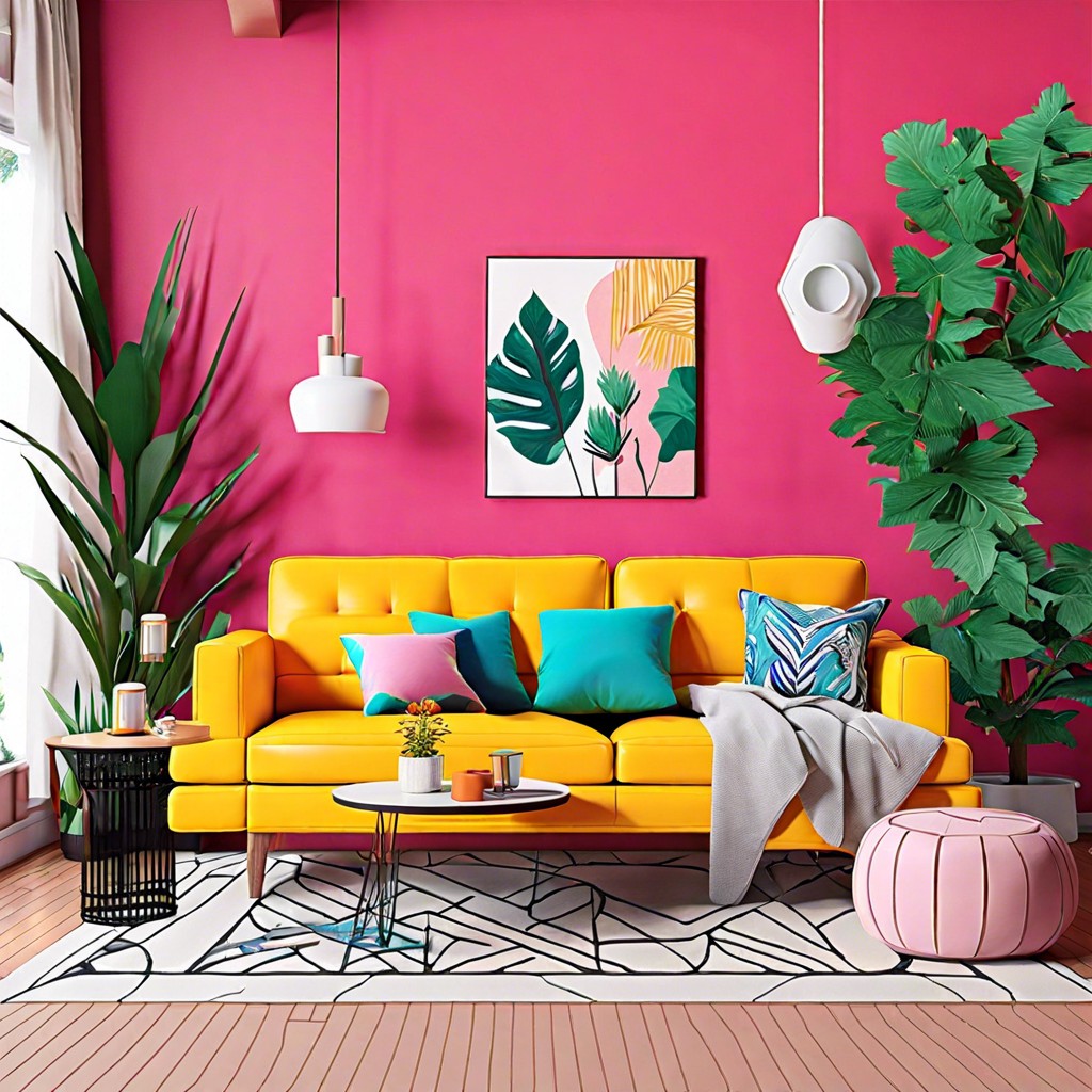 vibrant color pop l shaped couch