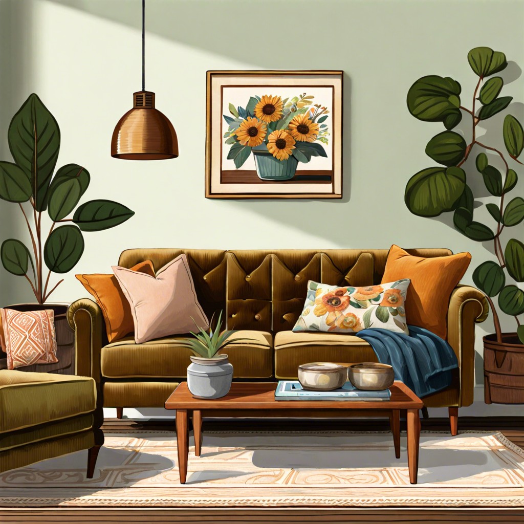 vintage inspired living room centerpiece