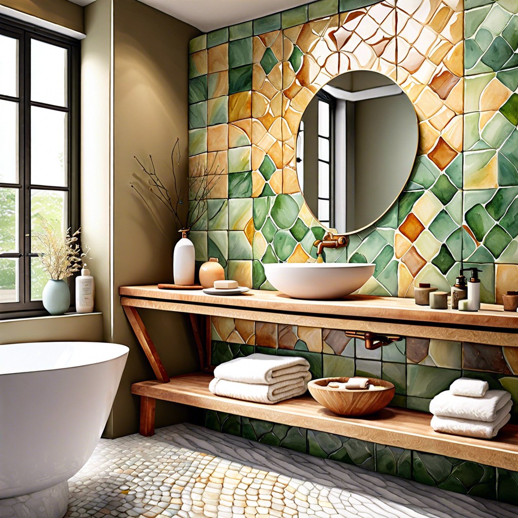 watercolor glazed tiles