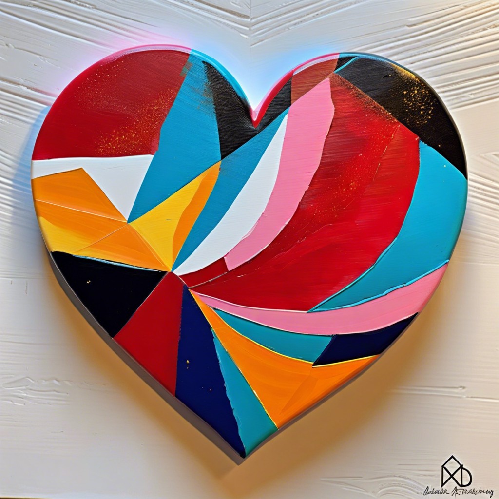 abstract geometric heart