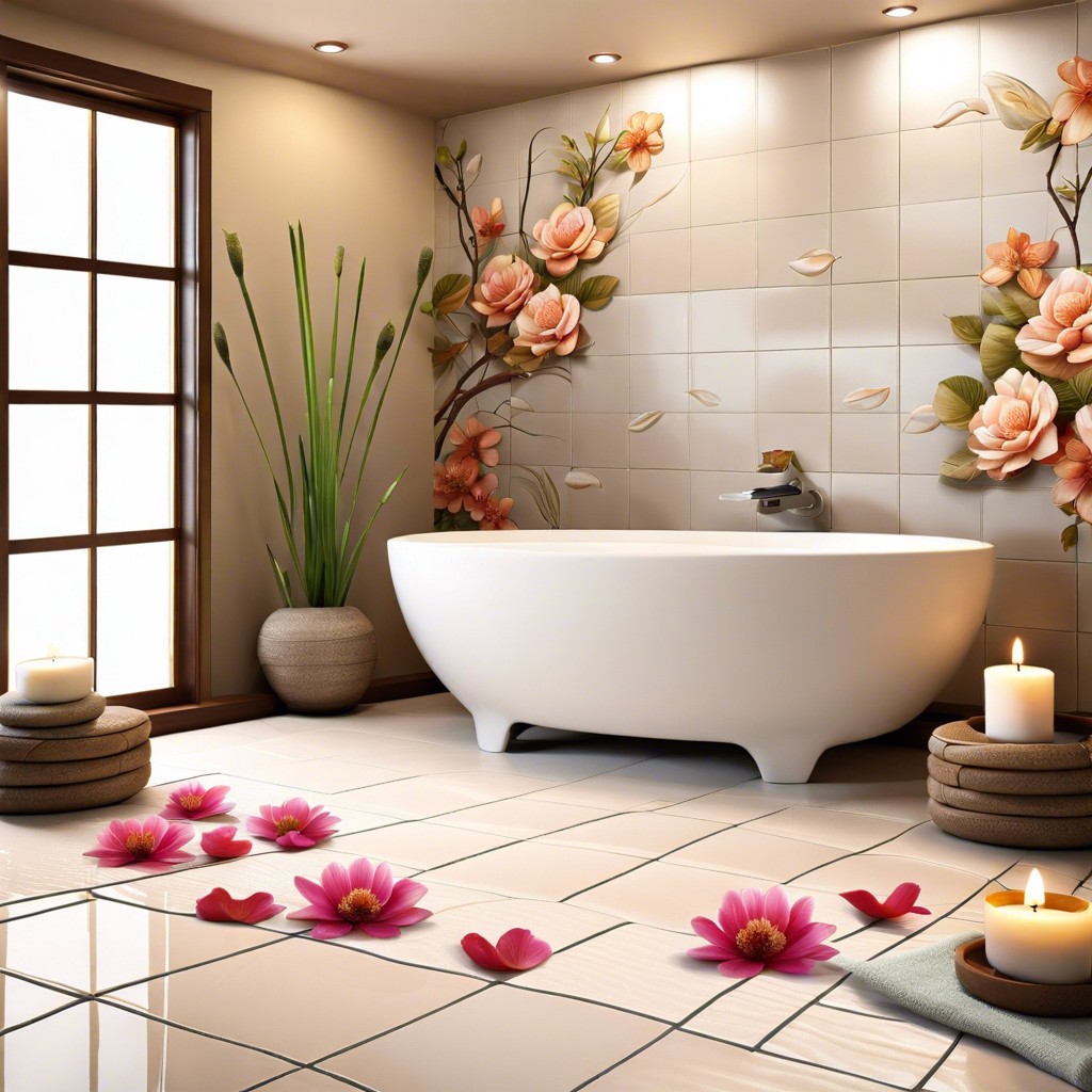 ceramic tiles with floral designs