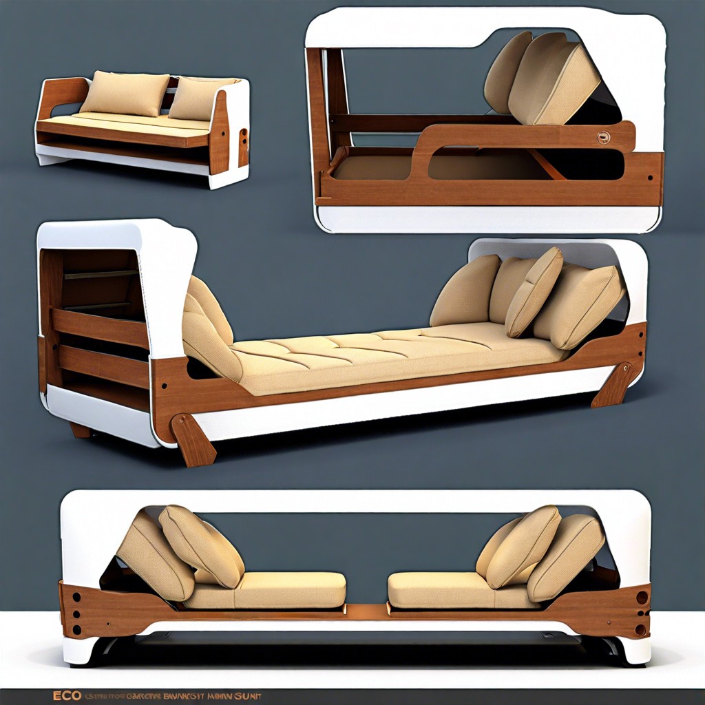 eco friendly bunk bed couch made from recycled materials