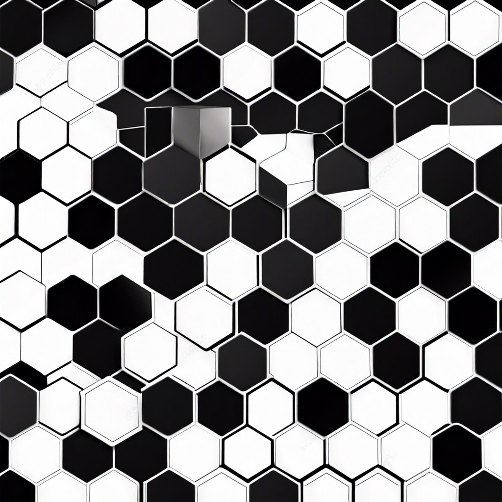 hexagon tiles forming abstract art