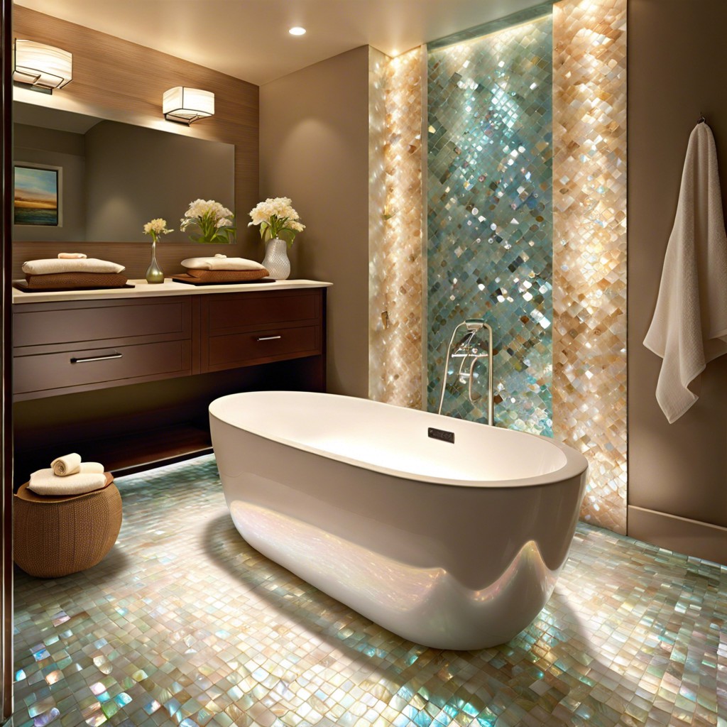 iridescent mother of pearl tiles