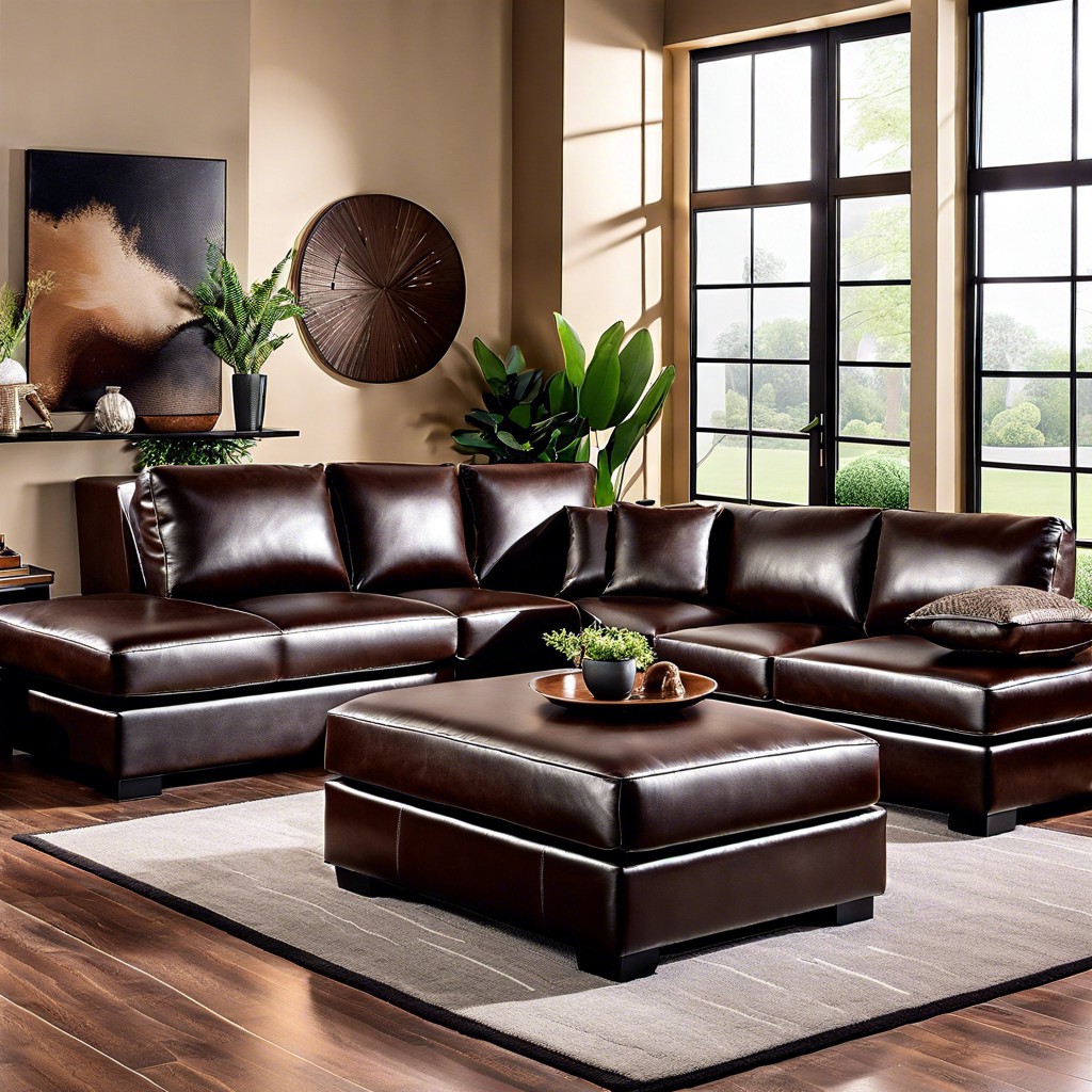 leather corner sectional