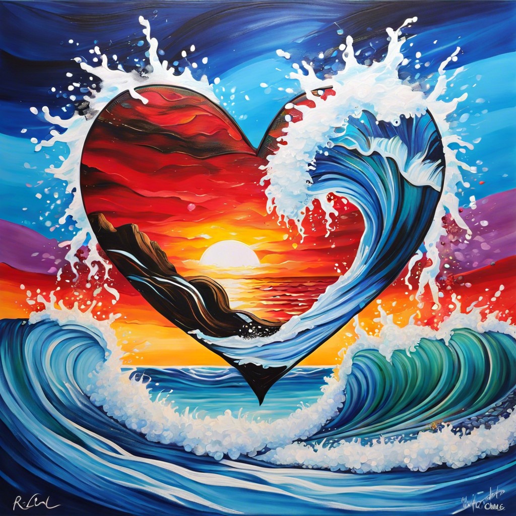 ocean waves heart