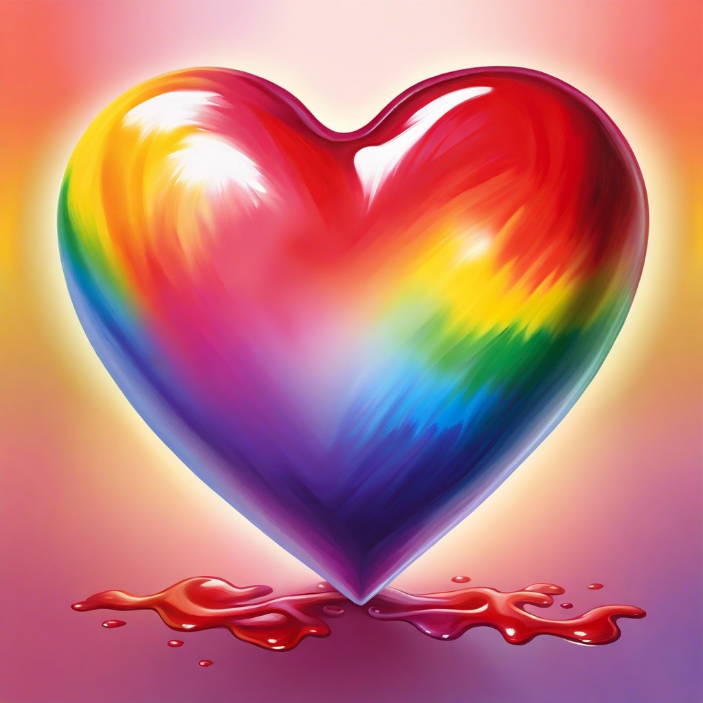 rainbow gradient heart