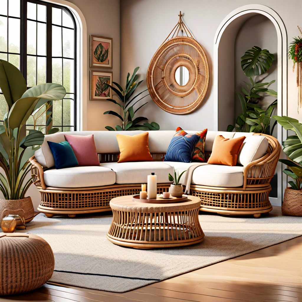 boho rattan curve