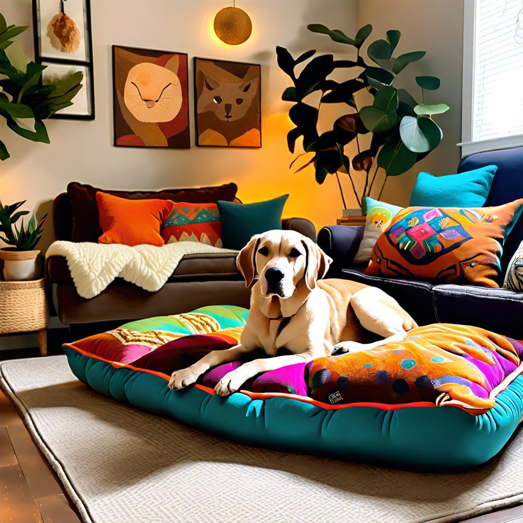 repurpose cushions as pet beds