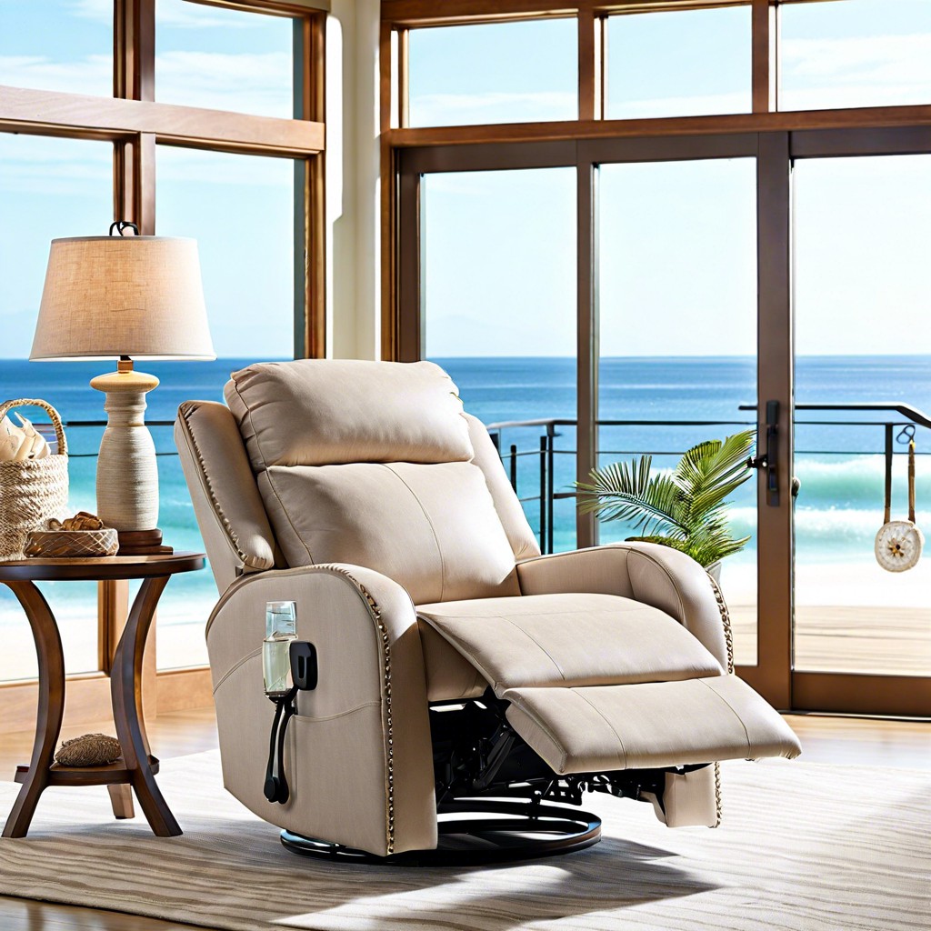 beach sand colored recliner