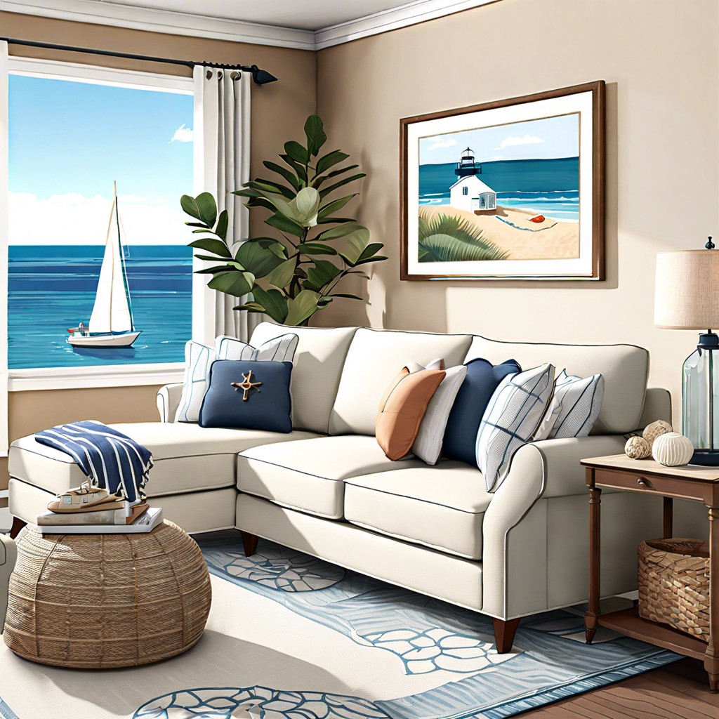 sailboat motif sectional