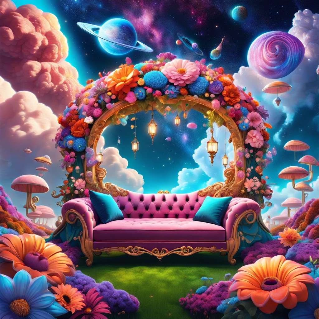 couch in a surreal dreamscape