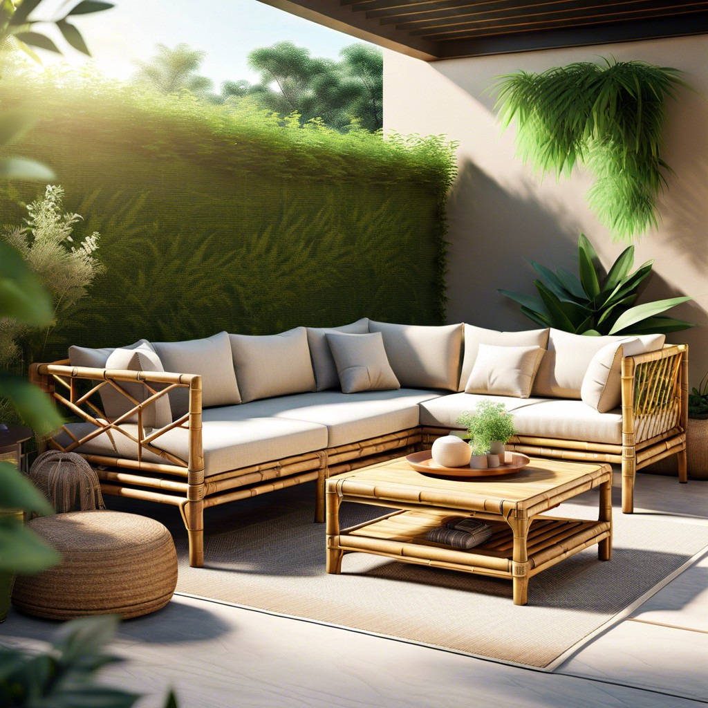 eco friendly bamboo sectional