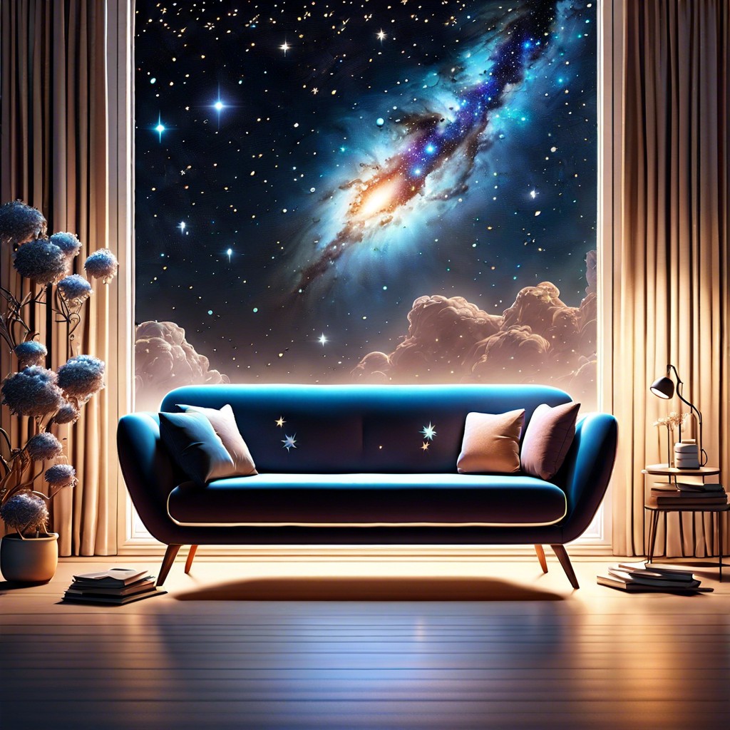 floating couch in space