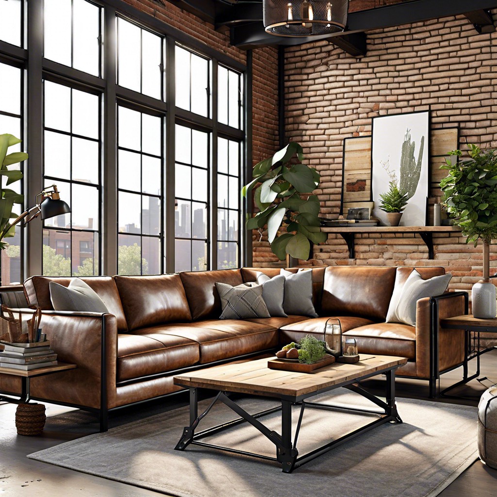 industrial metal framed sectional