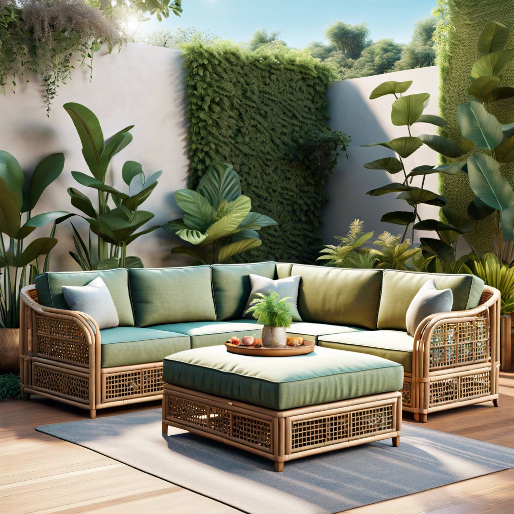 modular rattan sectional