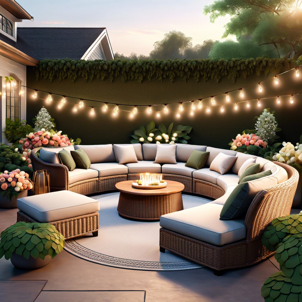 outdoor wicker sectional