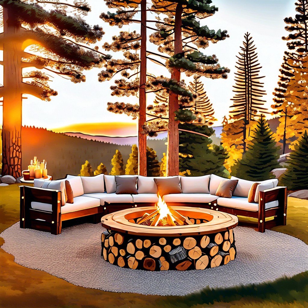 rustic log sectional