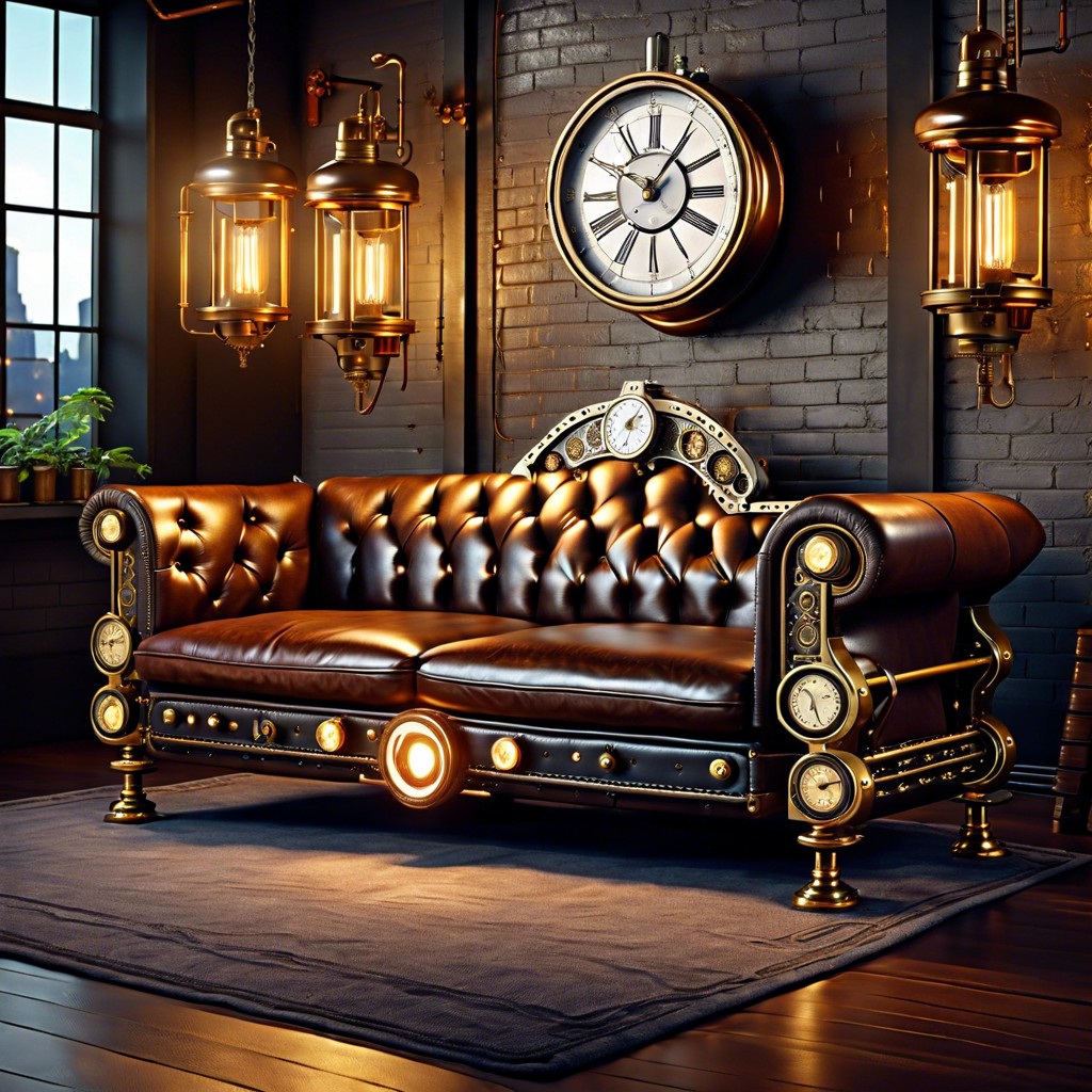 steampunk style couch