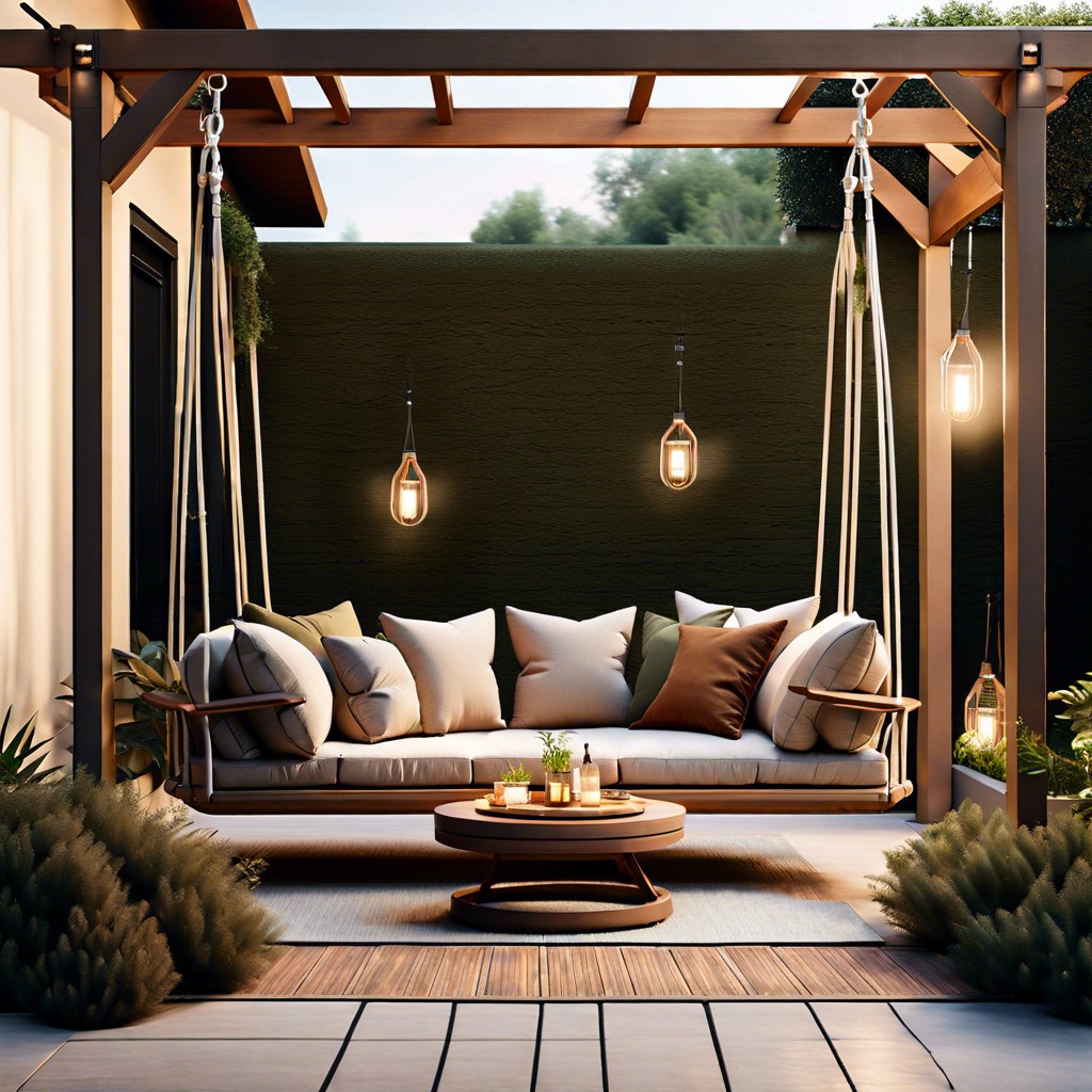 swinging outdoor sectional