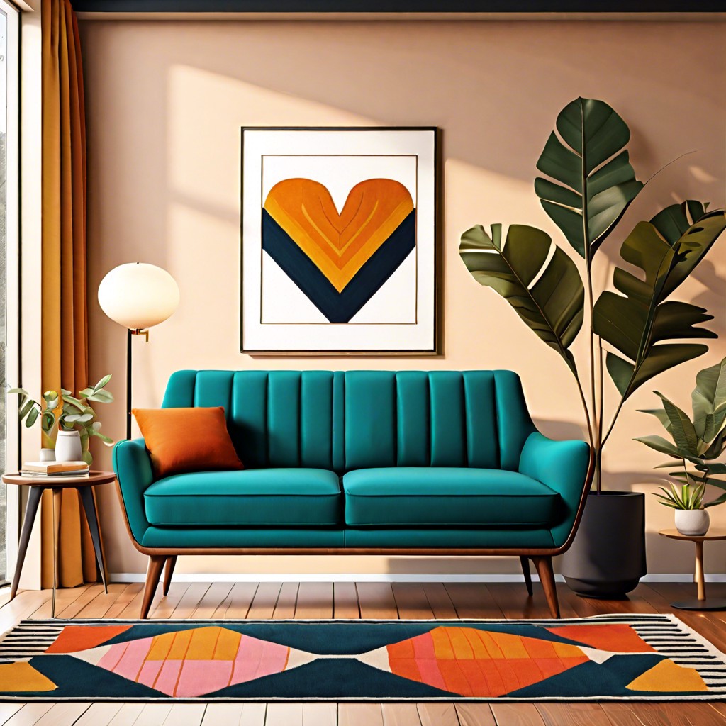 mid century modern loveseat