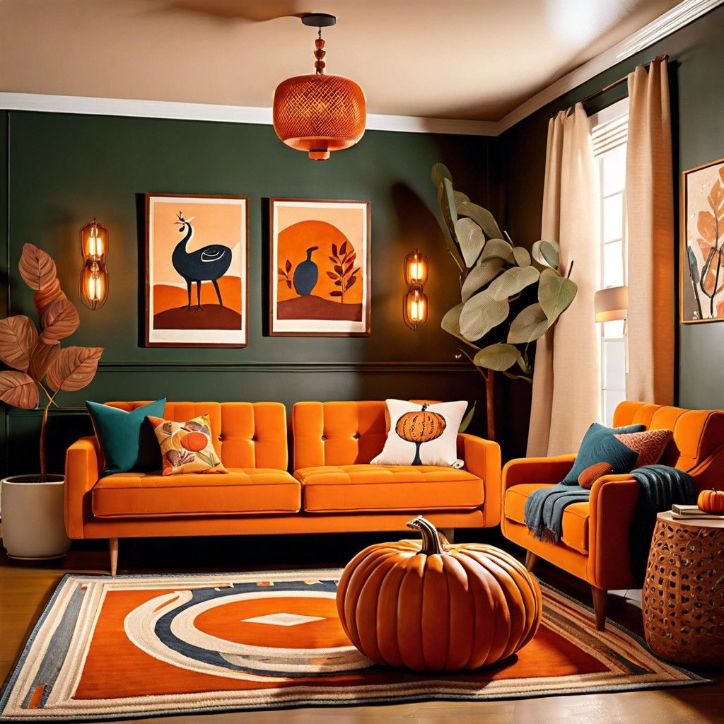 retro pumpkin lounge