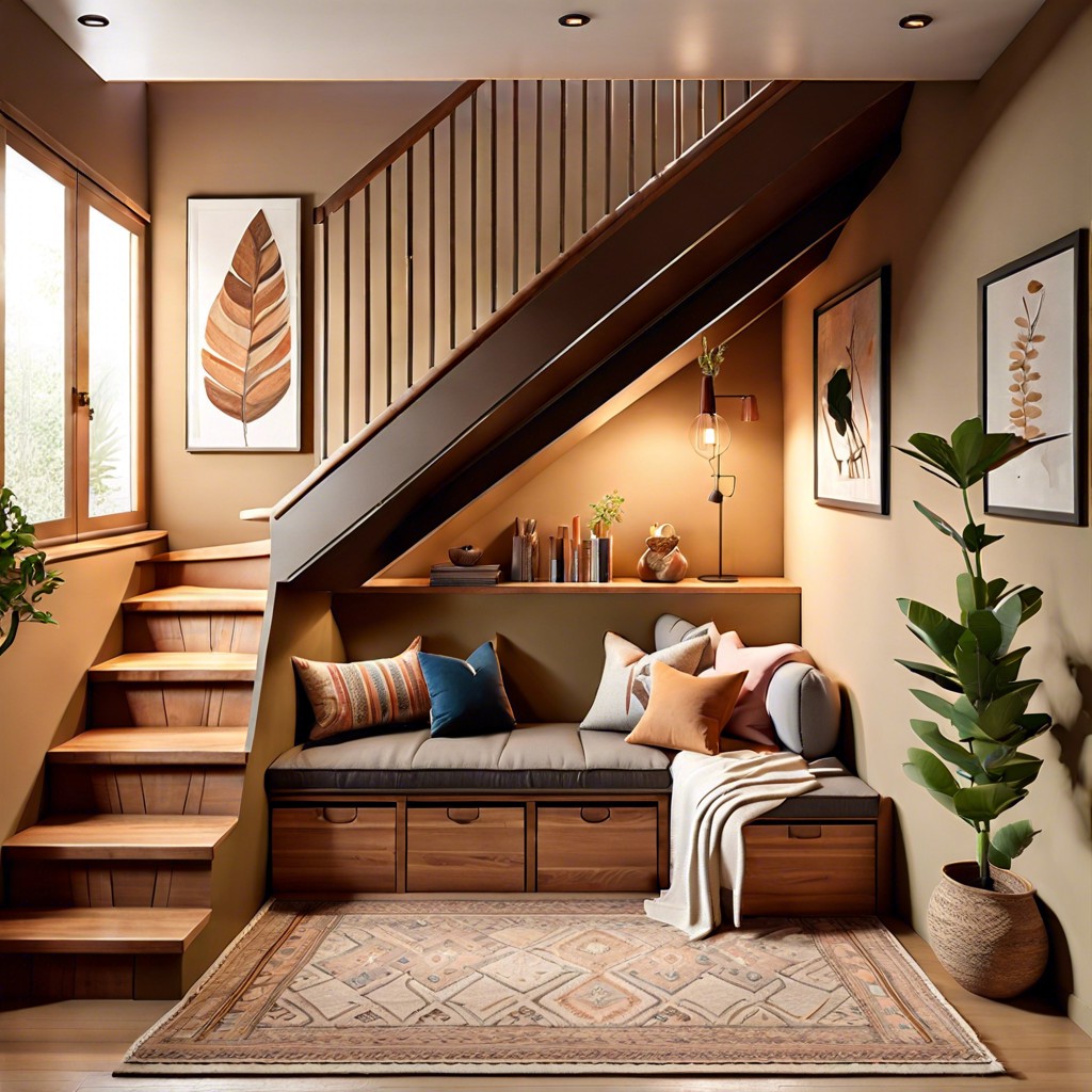 under stair storage bench