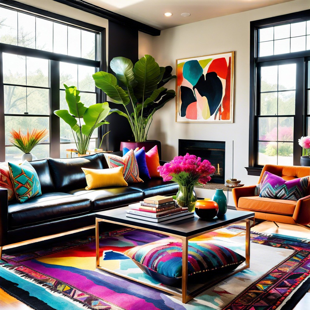 bold color pop gallery room