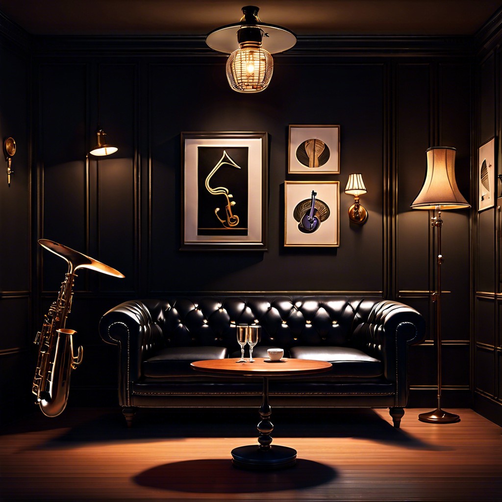 elegant jazz club corner