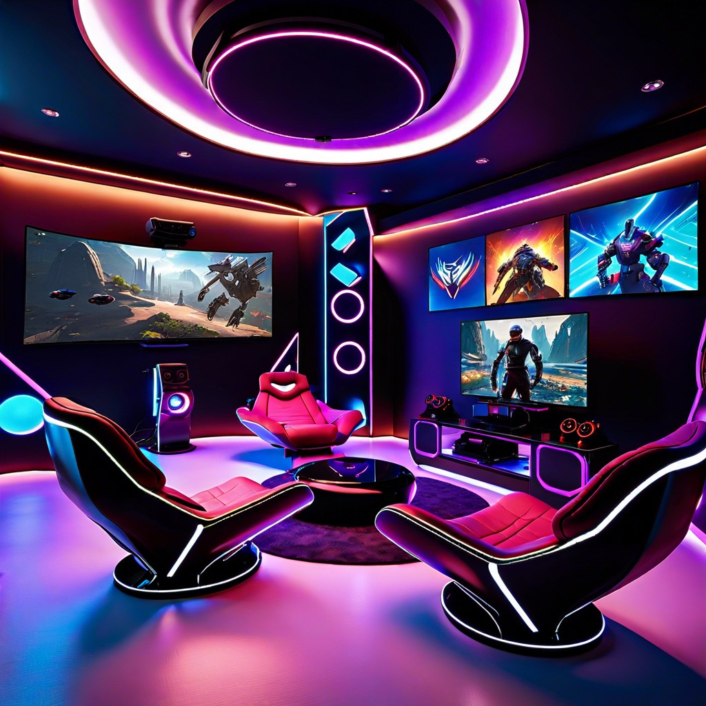 futuristic gaming setup